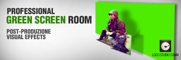 post produzione green screen room